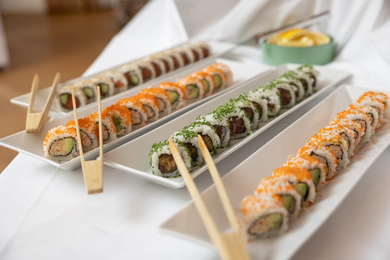 Sushi als Vorspeise auf der Hochzeit im Grand Resort Bad Ragaz.